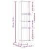 vidaXL 4-tlg. Badm&ouml;bel-Set Betongrau Holzwerkstoff