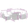 vidaXL 8-tlg. Garten-Sofagarnitur mit Kissen Beige Poly Rattan