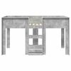 vidaXL Etagenbett f&uuml;r Kinder Beton Grau 100 x 200 cm Holzwerkstoff