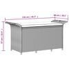 vidaXL Gartenbank mit Kissen Schwarz 116x46x57 cm Poly Rattan