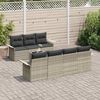 vidaXL Gartensofa-set 8 pcs Hellgrau und Dunkelgrau Poly-Rattan