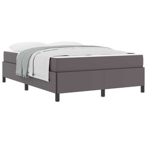 vidaXL Bettrahmen mit Matratze Grau 160 x 200 cm Stoff