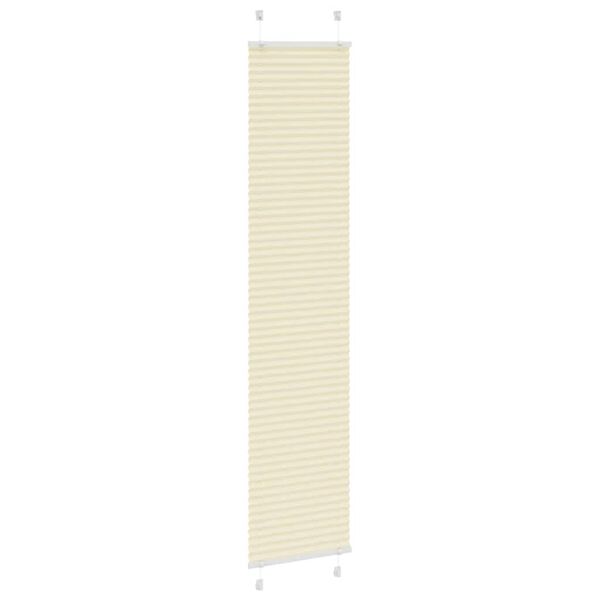 vidaXL Plissee Creme 40x200 cm Stoffbreite 39,4 cm Polyester