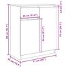 vidaXL Sideboard mit Schublade Artisan-Eiche 71x35x84 cm Holzwerkstoff