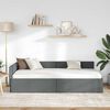 vidaXL Eckbettgestell mit Kopfteil Dunkelgrau 100 cm x 200 cm Samt