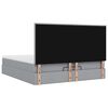 vidaXL Ottoman-Bett mit Matratzen Hellgrau 200x200 cm Stoff
