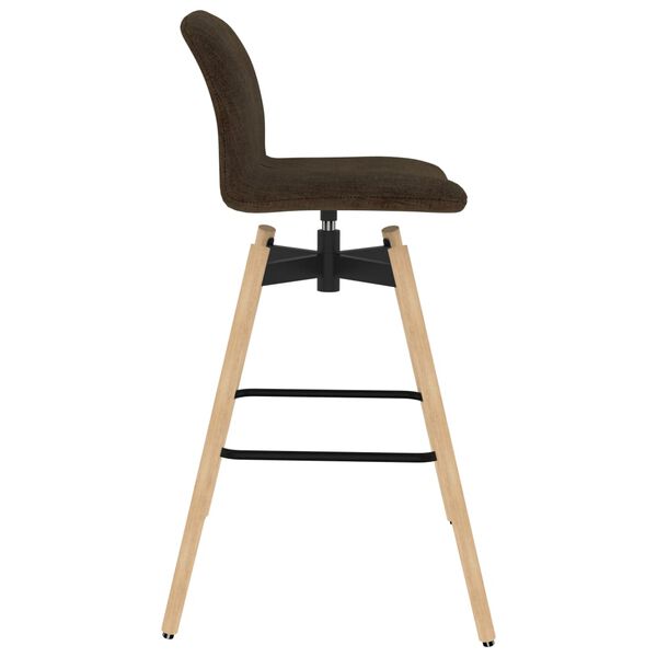 vidaXL Barst&uuml;hle 2 Stk. Drehbar Braun Stoff