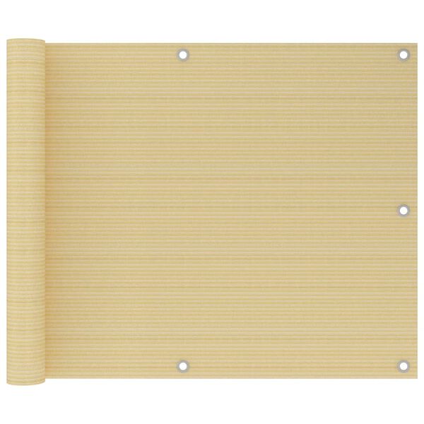 vidaXL Balkon-Sichtschutz Beige 75x300 cm HDPE