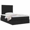 vidaXL Aufbewahrungsbett mit Matratze Schwarz 120 x 200 cm Polyester