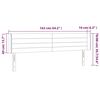 vidaXL LED Kopfteil Schwarz 163x16x78/88 cm Samt