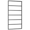 vidaXL Schiebet&uuml;r ESG-Glas und Aluminium 102x205 cm Schwarz