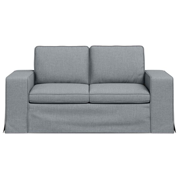 vidaXL Sofa 120cm Hellgrau Metall