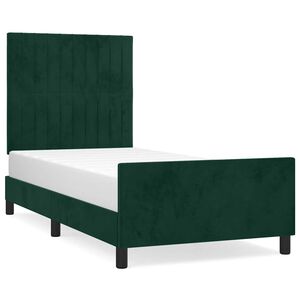 vidaXL Bettgestell ohne Matratze Dunkelgr&uuml;n 80x200 cm Samt