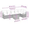 vidaXL Garten-Sofa-Set 7 pcs Beige und Wei&szlig;