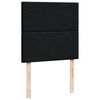 vidaXL Boxspringbett mit Matratze Schwarz 90x200 cm Stoff