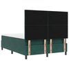 vidaXL Boxspringbett mit Matratze Dunkelgr&uuml;n 140 x 190 cm Samt
