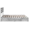 vidaXL Aufbewahrungsbett Beton Grau 180 x 200 cm Holzwerkstoff