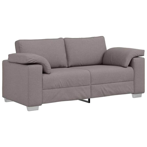 vidaXL Sofa 140cm Taupe Stoff