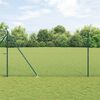 vidaXL Zaunpfosten Gr&uuml;n 10 x 1,6 m (13 mm Netz) Stahl und PVC