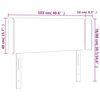 vidaXL LED Kopfteil Schwarz 103x16x78/88 cm Samt