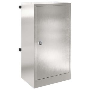 vidaXL Briefkasten mit Speicher Schwarz 30 x 20 x 55 cm Edelstahl