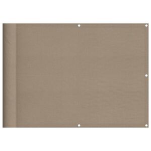 vidaXL Balkon-Sichtschutz Taupe 75x800 cm 100 % Polyester-Oxford