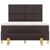 vidaXL Boxspringbett mit Matratze Dunkelbraun 160 x 200 cm Stoff