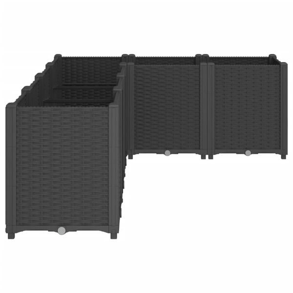 vidaXL Pflanzk&uuml;bel Schwarz 160x120x53 cm PP