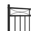 vidaXL Metallbett ohne Matratze mit Fu&szlig;teil Schwarz 160x200 cm