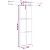 vidaXL Schiebet&uuml;r mit Beschlag Schwarz 76x205 cm Hartglas