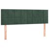 vidaXL Boxspringbett mit Matratze & LED Dunkelgr&uuml;n 140x200 cm Samt