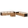 vidaXL Outdoor-Sofagarnitur 9 stk. Natur Massivholz Akazie