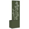 vidaXL Garten Sichtschutz-Leinwand Floral Olivgr&uuml;n 50 x 140 cm
