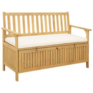 vidaXL Garten-Aufbewahrungsbank 2 -Seater 120 x 63 x 84 cm Rechteckig