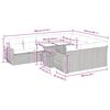 vidaXL 11-tlg. Garten-Sofagarnitur mit Kissen Schwarz Poly Rattan