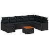 vidaXL Garten-Sofa-Set 9 pcs Schwarz Poly Rattan