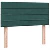 vidaXL Boxspringbett mit Matratze Dunkelgr&uuml;n 90x210 cm Samt