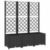 vidaXL Garten-Pflanzgef&auml;&szlig; mit Spalier Schwarz 120 x 40 x 136 cm PP
