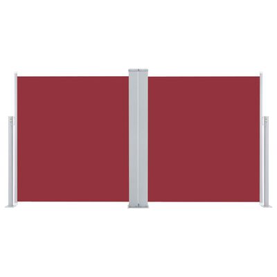 vidaXL Ausziehbare Seitenmarkise Rot 120 x 600 cm