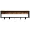 vidaXL Garderobe 87x10x27 cm Raues Massivholz Mango