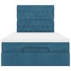 vidaXL Ottoman-Bett mit Matratzen Dunkelblau 120x200 cm Samt