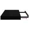 vidaXL Schweberegale 4 Stk. Schwarz 40x23x3,8 cm MDF