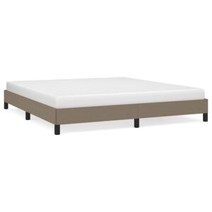 vidaXL Bettgestell ohne Matratze Taupe 160x200 cm Stoff