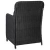 vidaXL 5-tlg. Garten-Essgruppe mit Kissen Poly Rattan Schwarz