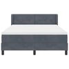 vidaXL Boxspringbett mit Matratze Dunkelgrau 200 x 160 cm Polyester