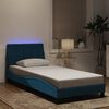 vidaXL Bettgestell mit LED ohne Matratze "Hanko" Blau 80x200 cm Samt