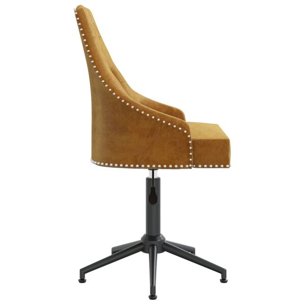 vidaXL Esszimmerstuhl Drehbar Braun Samt