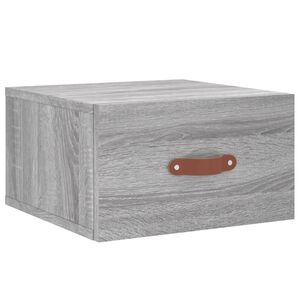 vidaXL Wand-Nachttisch Grau Sonoma 35x35x20 cm