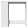 vidaXL Bartisch mit Regal Wei&szlig; 101x40x103,5 cm Holzwerkstoff