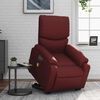 vidaXL Massagesessel mit Aufstehhilfe Elektrisch Weinrot Kunstleder